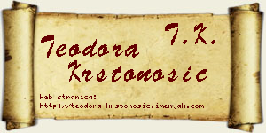 Teodora Krstonošić vizit kartica